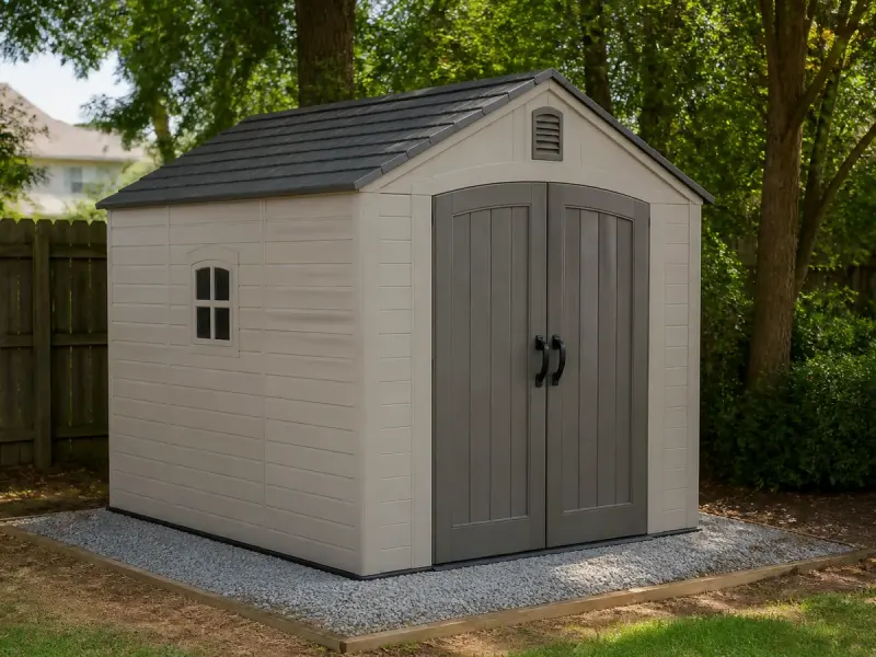 Keter Manor 6×8 Resin Shed Assembly in North Carolina